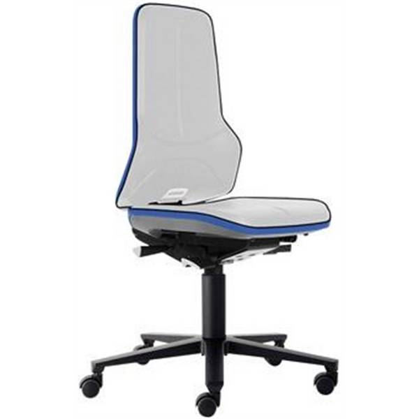 Bimos Arbeitsstuhl ESD Neon 2, blau Sitzhöhe 450-620 mm mit Rollen, ohne Polster