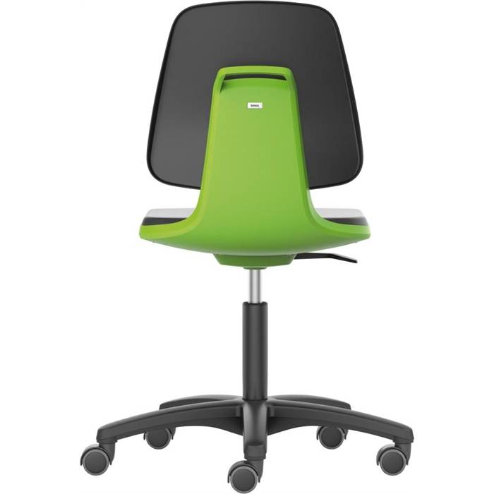 Bimos Arbeitsstuhl Labsit 2, K-Leder grün Sitzhöhe 450-650 mm mit Rollen-0