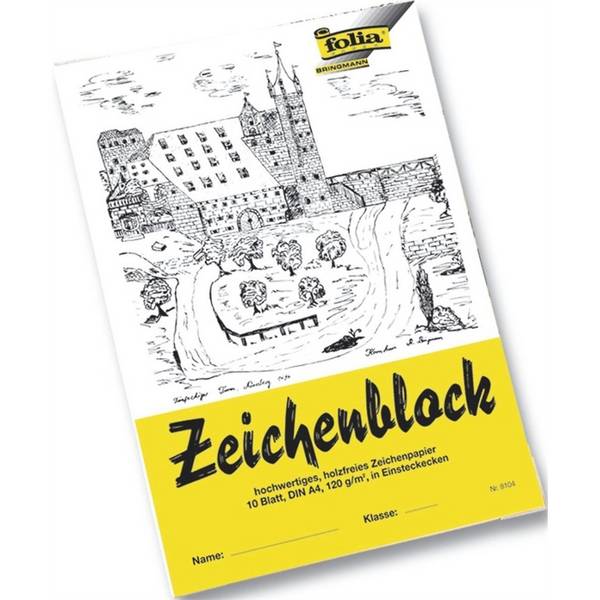 folia - Zeichenblock - Klebebandbindung - A4