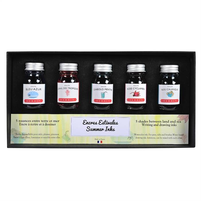 Flakons 5 Stück Tinte wasserlöslich 10ml.-0