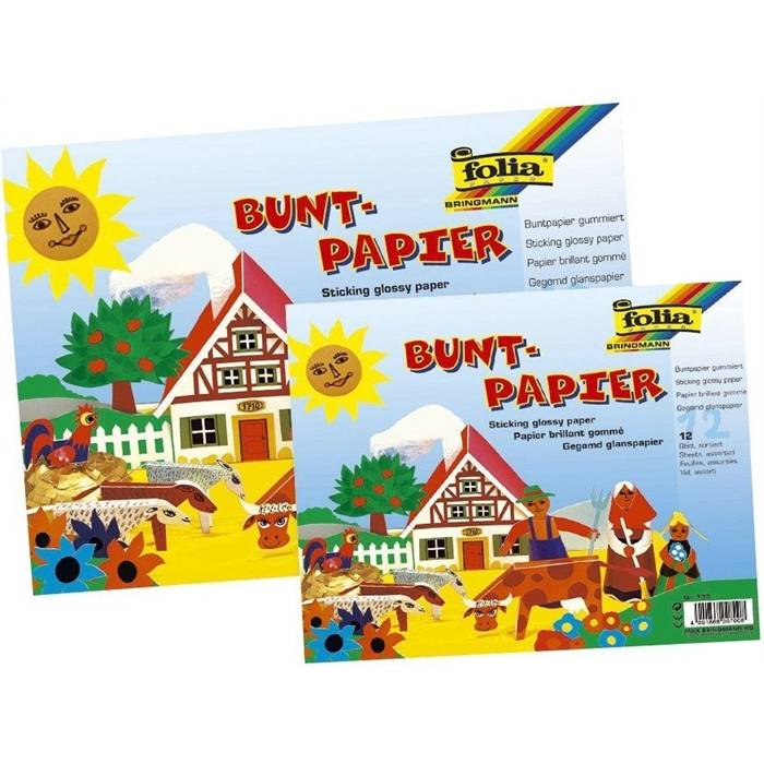 Folia 777 - Mehrfarben - 80 g/m² - 230x250 mm - 12 Blatt - 23 x 25 cm - 12-fabri-0