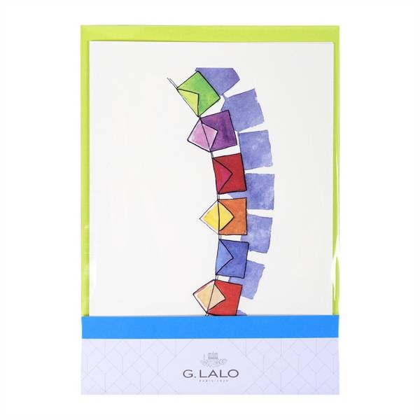 Klapp-Karte & Umschlag Encre et plume C6 Girlande