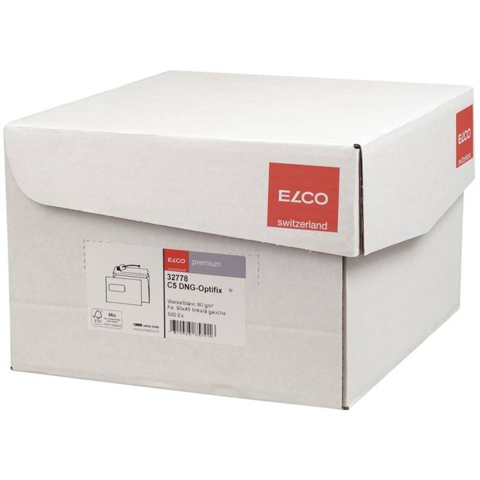 Elco Briefumschlag premium C5 80g hk mF ws 500 St. 32778-0