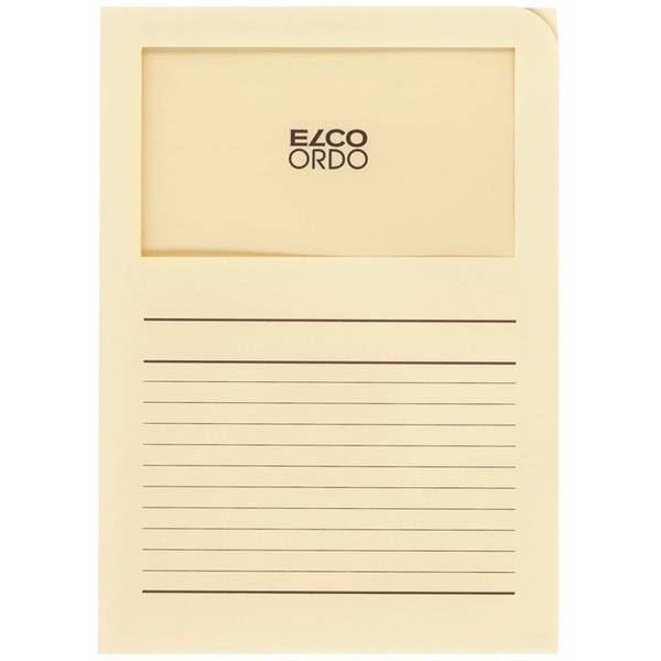 Elco Sichtmappen Ordo classico -mit Sichtfenster u. Linien,hellchamois,100 Stk.