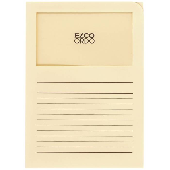 Elco Sichtmappen Ordo classico -mit Sichtfenster u. Linien,hellchamois,100 Stk.-0
