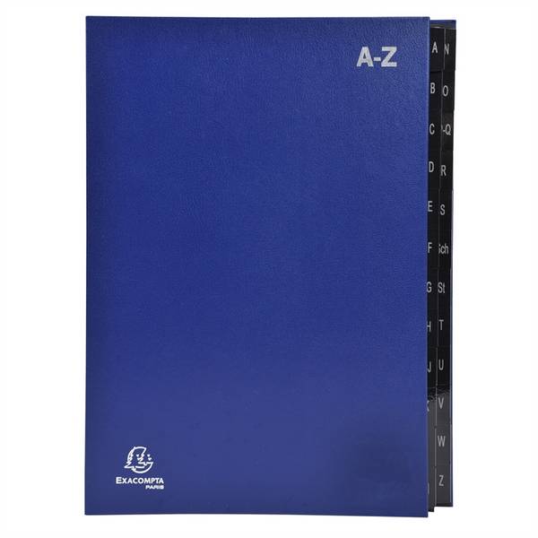 EXACOMPTA Pultordner, DIN A4, A-Z, 24 Fächer, blau (8701763)