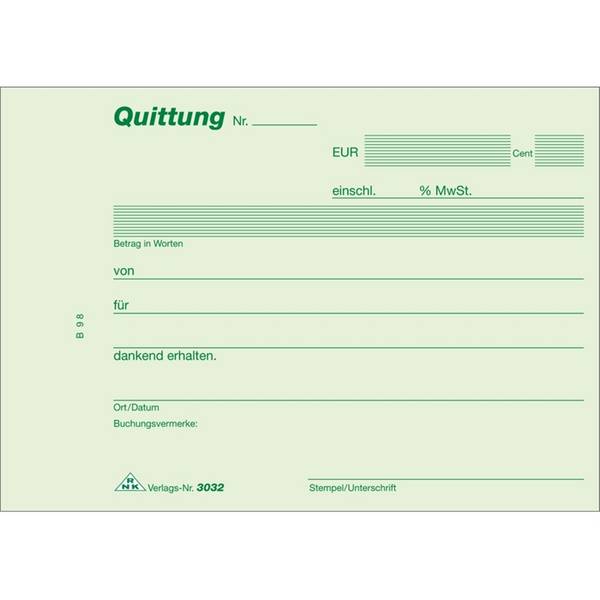 Quittungsblock A6 2x40 Blatt selbstdurchschreibend