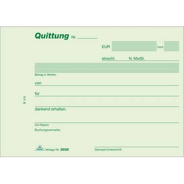 Quittungsblock A6 2x40 Blatt selbstdurchschreibend