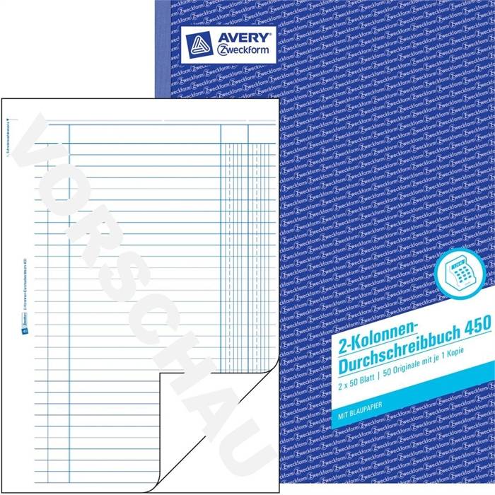 Kolonnenbuch A4 2 Kolonnen 2x50 Blatt-0