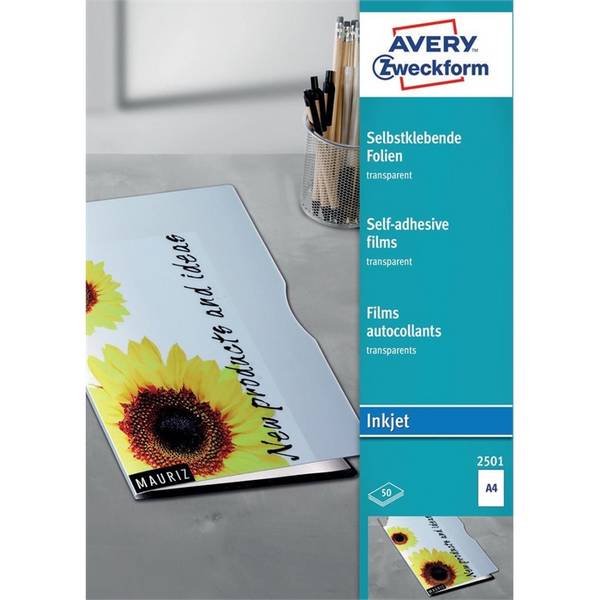AVERY Zweckform Inkjet Folien, A4, klar, Stärke 0,17 mm