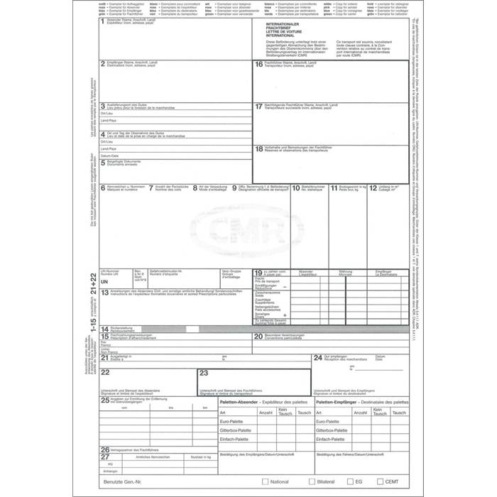 RNKVERLAG - CRM-Frachtbrief - 4 Blatt - A4 (Packung mit 50)-0