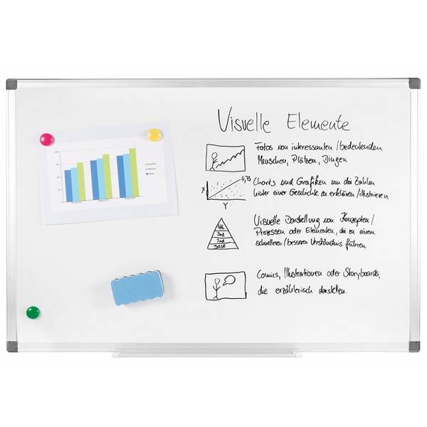 Genie XXL Pro - 900 x 600 mm - Horizontal - Fixed - Magnetisch - Whiteboard XXL