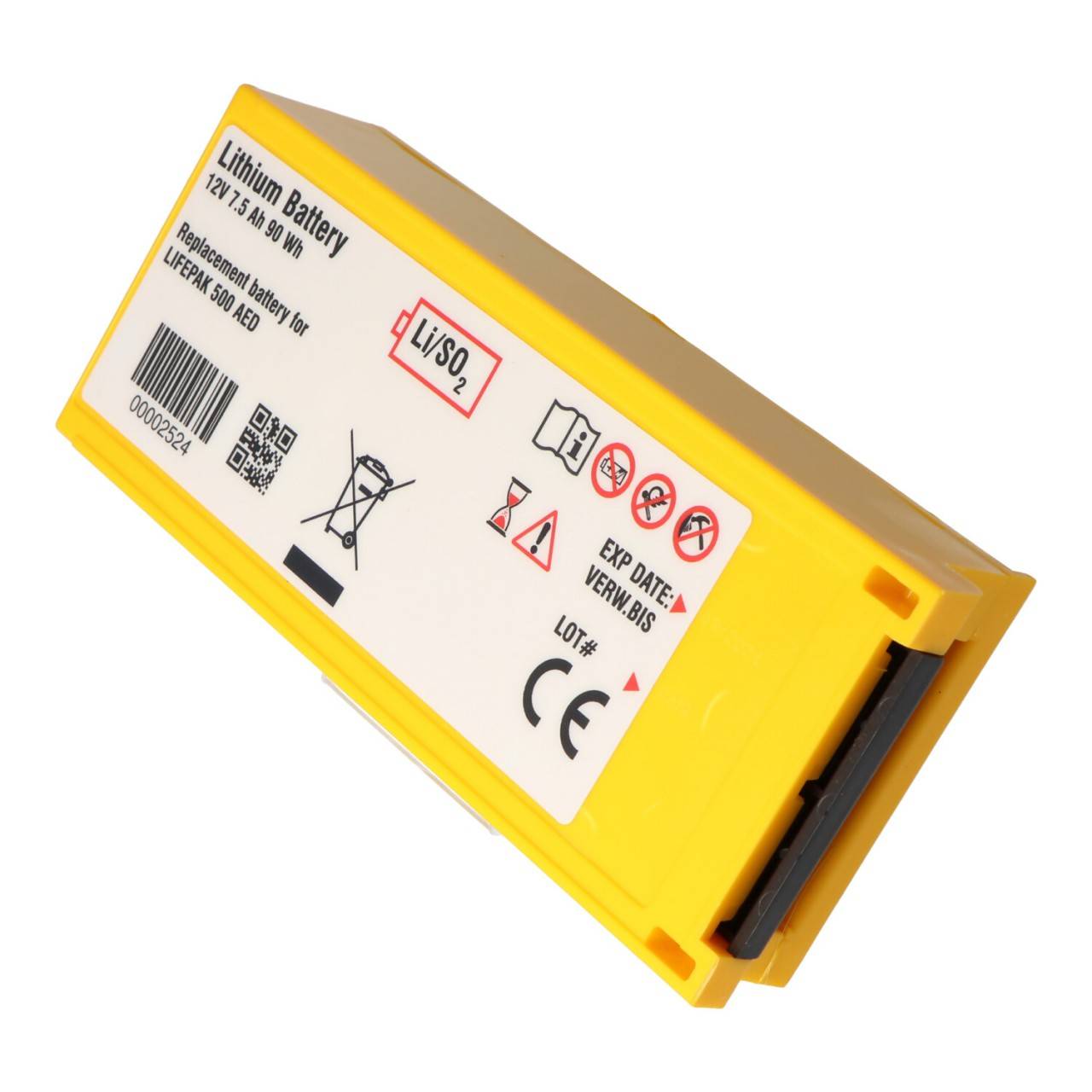 Lithiumbatterie passend für Physio Control Defibrillator Lifepak 500 - 300-5380-030, 11141-000016-0