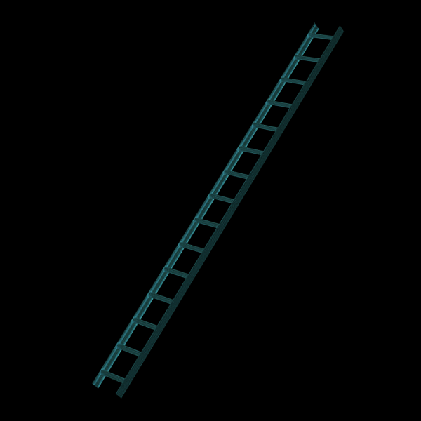 Dachleiter, 15 Sprossen, Rotbraun