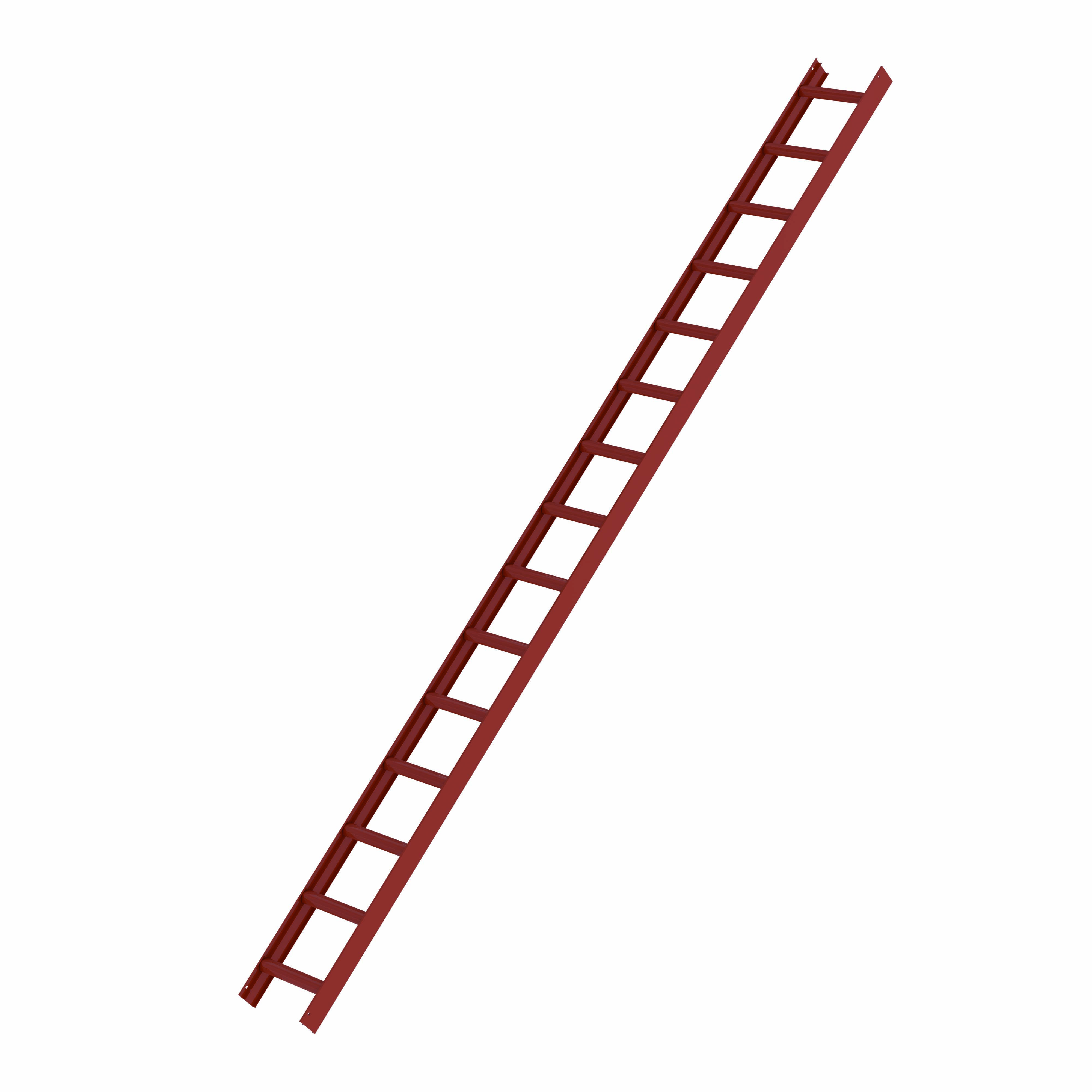 Dachleiter, 15 Sprossen, Rotbraun-0