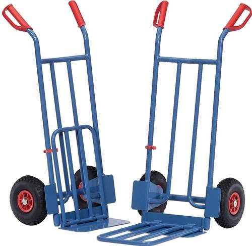 Sackkarre Schaufel-L150/500xB400/330mm H.1150mm Trgf.250 kg Luft-Bereifung blau-3