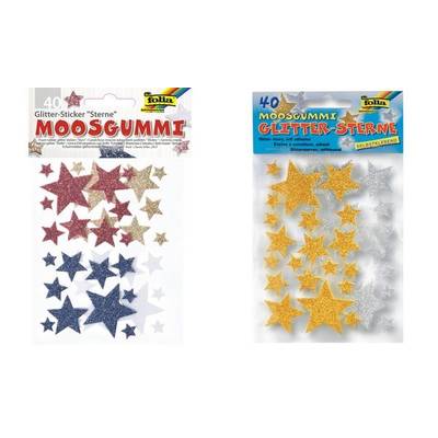 folia Moosgummi Glitter-Sticker Sterne, sortiert (57905505) kaufen