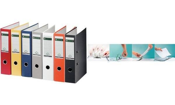 LEITZ Plastikordner, 180 Grad, DIN A4, 80 mm, gelb (80101315)-0