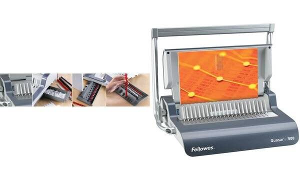 Fellowes Plastikbindegerät Quasar+ 5627701 DIN A4 manuell dunkelgrau-4