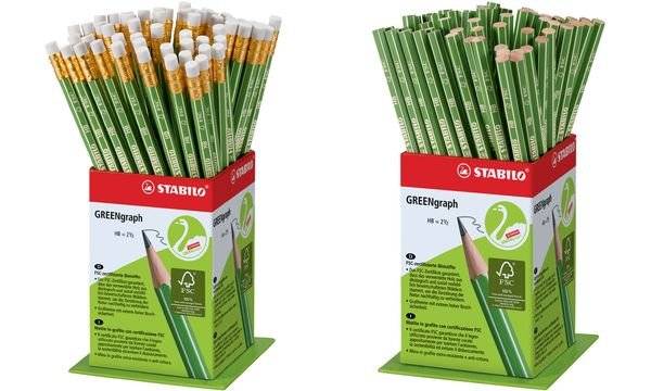 STABILO Bleistift GREENgraph, Härtegrad: HB, 60er Display (5650021)