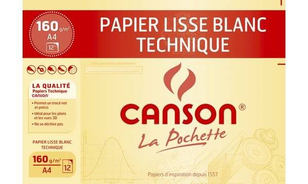 CANSON technisches Zeichenpapier, DIN A4, 160 g/qm, weiß (5297364)-1