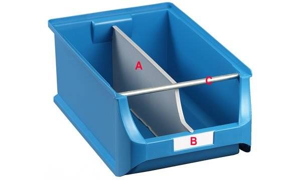 Allit ProfiPlus Box 1/2/2L/2B Label, Transparent, Weiß, Rechteck, Papier, 4,9 cm, 8 mm, 20 Stück(e)-1