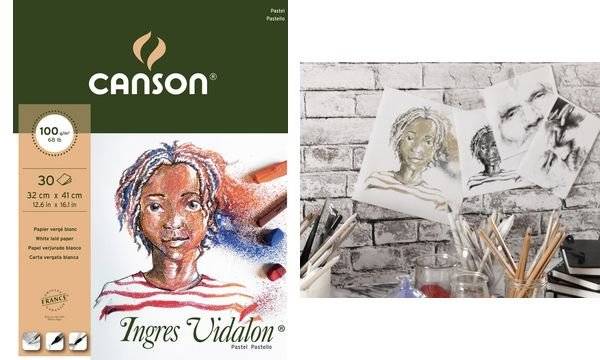 CANSON Zeichenpapierblock Ingres Vidalon, 320 x 410 mm (5297898)-0