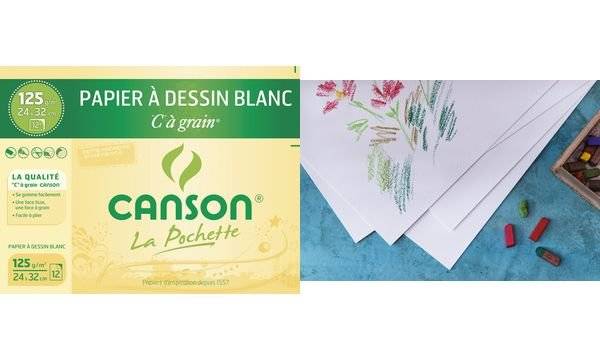 CANSON Zeichenpapier "C" à Grain, 320 x 240 mm, 224 g/qm-1
