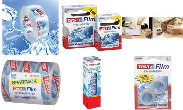 TESA - 58244 - film kristall-klar 10 m x 15 mm 10 Rollen