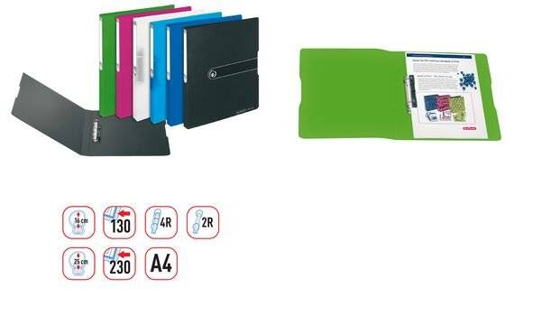 herlitz Ringbuch easy orga to go, A4, 2-Ring, blau opak (11217130)