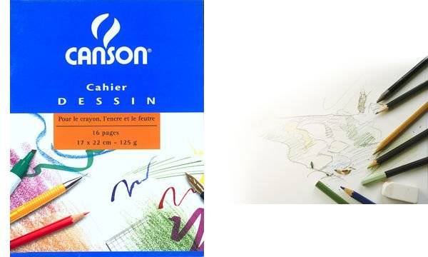 CANSON Zeichenheft, blanko, 120 g/qm, 170 x 220 mm-1
