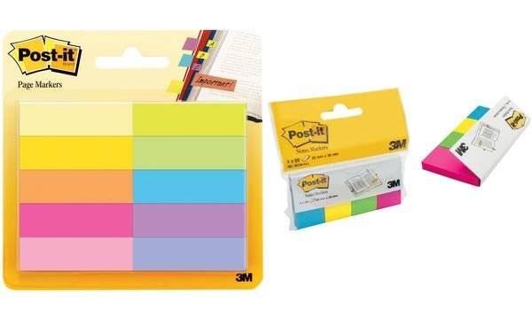 Post-it Haftstreifen Page Marker, Papier, schmal, 6+3 Gratis-1