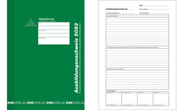 RNK Verlag Ausbildungsnachweis-Heft, wöchentlich/monatlich (6530030)