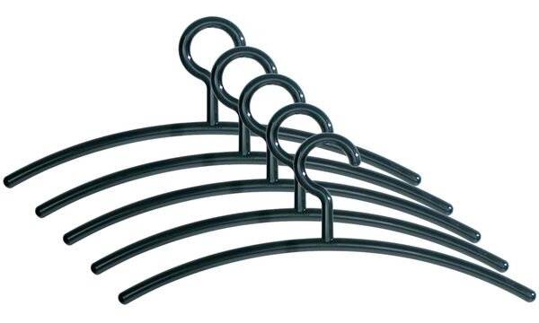 Kleiderbügel Kunststoff schwarz 5er-Pack-2