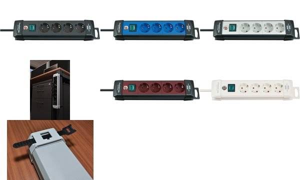 Brennenstuhl 1952240100 Steckdosenleiste mit Schalter 4fach Weiß  