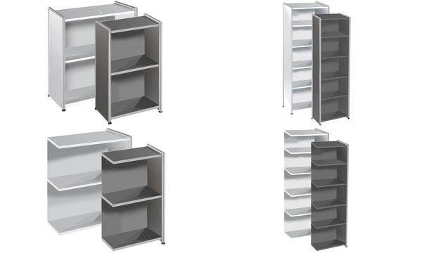 Sideboard / Raumteiler Artline BXHxT 800x1150x380mm 2 Böden anthrazit-1