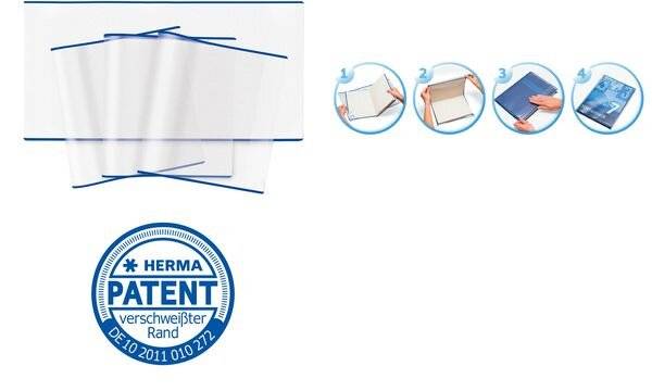 HERMA - Schutzabdeckung - Transparent mit roten-2