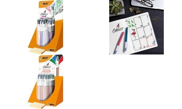 BIC Druckkugelschreiber 4 Colours "Shine", im Thekendisplay (5103477)-0