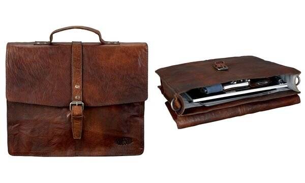 Aktentasche Jayden 8x37x30cm Leder braun - Artikel: 430222170-2