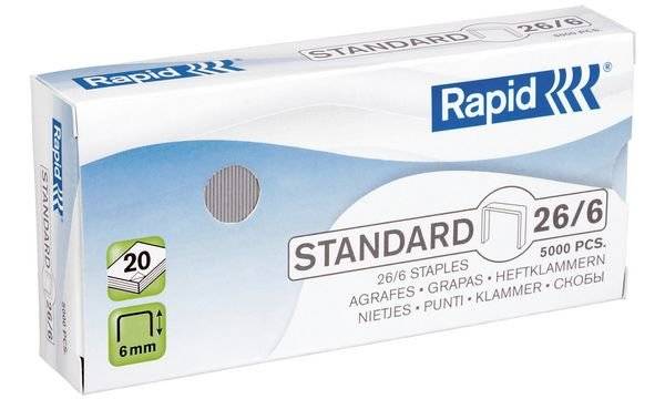 Rapid Heftklammern Standard 26/6, verkupfert-1