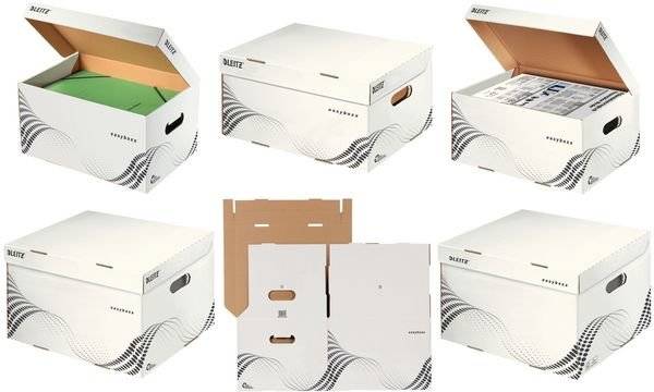 LEITZ Archiv-Klappdeckelbox easyboxx L, weiß (80613700)