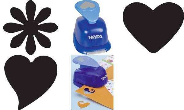HEYDA Motiv-Locher Herz, groß, Farbe: blau (57301282)