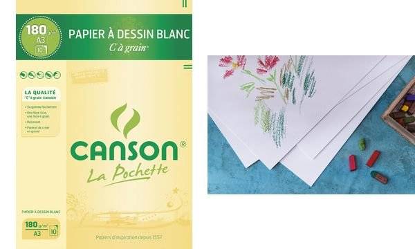CANSON Zeichenpapier "C" à Grain, DIN A3, 224 g/qm-1
