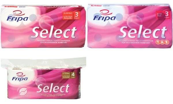 Fripa Toilettenpapier Select, 4-lagig, hochweiß (6470000)-1