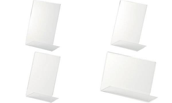 Menükartenständer L-Form A4 hoch glasklar-1
