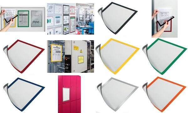 DURABLE DURAFRAME MAGNETIC - Dokumentenhalterung - für A4 - magnetisch - Silber (Packung mit 5)-9