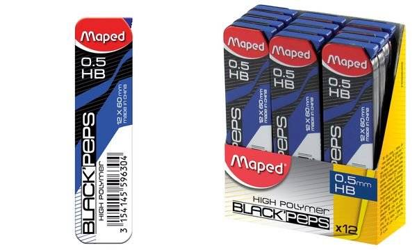 Maped Druckbleistift-Mine BLACK'PEPS, 0,7 mm, 12er Display (82068700)-0