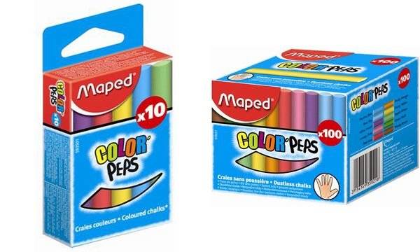 Maped Wandtafelkreide COLOR'PEPS, rund, farbig sortiert (82935021)-1