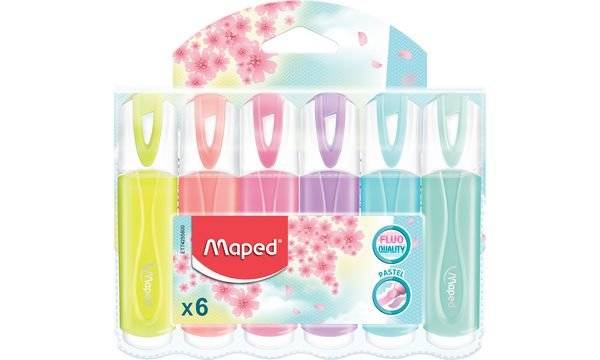 Maped Textmarker FLUO'PEPS Classic PASTEL, 6er Etui (82742558)-0