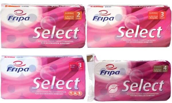 Fripa Toilettenpapier Select, 2-lagig, hochweiß (6470092)-0